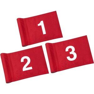 Numbered Golf Flag All 8x6 Inch – Upgraded Dual-layer 420D Nylon, Double Sided